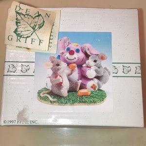 EUC Dean Griff Charming Tails - No Thanks I’ Stuffed - Bunny and Mice